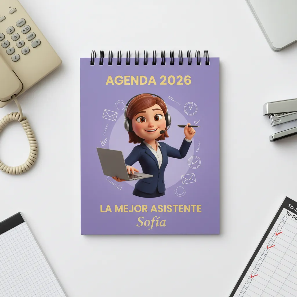 agenda Secretarios personalizada 2026 kaori portada oficina